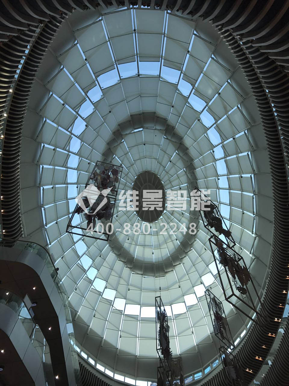 电动遮阳帘  电动遮阳棚  天津电动天棚帘 维景智能